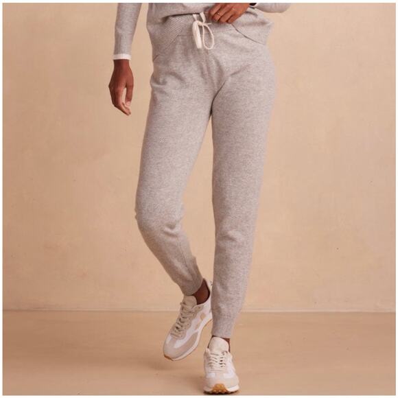 Summersalt Pants Womens Medium Gray Merino Wool Cashmere Sweater Jogger Lounge - Picture 1 of 14